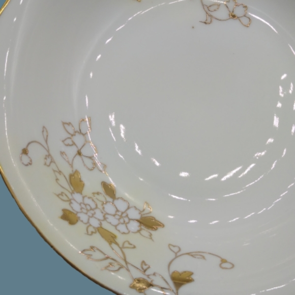 Nippon Antique Cherry Blossom Gold Moriage Serving Bowl Morimura Bros Vintage - Picture 2 of 13